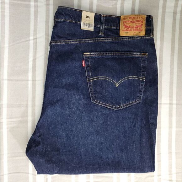 NWT Levi's 559 Jeans Men's 52x32 Dark Rinse Denim - Picture 7 of 8